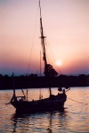 Portugal - Moita do Ribatejo: boat - sunset over the Caldeira / pr do sol na caldeira - barco - photo by M.Durruti
