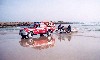 Portugal - Costa da Caparica (Concelho de Almada): operao de salvamento na praia - Bombeiros Voluntarios de Cacilhas - photo by M.Durruti