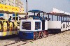 Portugal - Costa da Caparica (Concelho de Almada): Transpraia - o comboio da praia para a Fonte da Telha - photo by M.Durruti