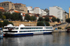 Peso da Rgua, Vila Real - Portugal: botel docked - barco hotel no cais - photo by M.Durruti