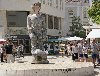 Portugal - Algarve - Lagos (Faro / Algarve): Gil Eanes square - statue of Dom Sebastiao / Praa Gil Eanes - monumento a Dom Sebastio (photo by DS Jackson)