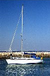 Portugal - Algarve - Algarve - Lagos: Voyagers' Return - Bensafrim river - yacht entering the port - o retorno do Viajante - rio Bensafrim (photo by DS Jackson)