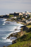 Puerto Rico - San Juan: northern shore and San Cristobal castle (photo by D.Smith)