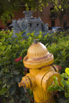 Puerto Rico - San Juan: fire hydrant and modern art (photo by D.Smith)