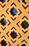 Doha, Qatar: Islamic pattern on a building on Ras Abu Abboud Street - Old Ghanam - photo by M.Torres