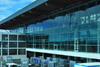 Sainte-Marie, Runion: Roland Garros Airport - glass curtain at the terminal - airside / Gillot - RUN - photo by M.Torres
