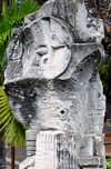 Port Mathurin, Rodrigues island, Mauritius: modern sculpture - photo by M.Torres