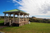 Viewpoint Pistache, Rodrigues island, Mauritius: gazeebo and landscape - photo by M.Torres