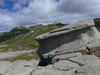 Bucegi National Park, Prahova county, Muntenia, Romania: eroded rock on a rugged landscape - photo by J.Kaman