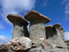 Bucegi National Park, Prahova county, Muntenia, Romania: Babele Natural Monument - hoodoos - mushroom shaped rock formations - 'old women' rocks - Muntii Bucegi - Southern Carpathians - photo by J.Kaman