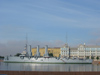 Russia - St. Petersburg: cruiser Aurora and Akademia Nakhimova (photo by D.Ediev)