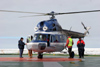 Russia - Bering Strait (Chukotka AOk): MI-2 - preparing for helicopter flightseeing (photo by R.Eime)