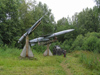 Russia - Pereslavl-Zalessky: old aint aircraft missiles, left S-125 SA-3 GOA / SA-3 - photo by J.Kaman