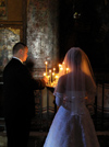 Russia - Velikiy Novgorod: Orthodox church wedding ceremony - photo by J.Kaman