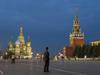 Russia - Moscow: Red Square at night - Saint Basil's Cathedral and Spasskaya Tower of Moscow Kremlin - photo by J.Kaman