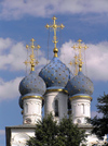 Russia - Moscow:  Domes of the Church of Our Mother of God of Kazan icon at Kolomenskoye - photo by J.Kaman