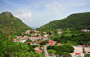 The Bottom, Saba: the the largest settlement on the island - general view of the town, at the bottom of neighbouring hills, its orginal Dutch name was De Botte, meaning 'The Bowl' - photo by M.Torres