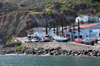 Fort Bay, Saba: harbour buildings and the Elmer Linzey power plant - photo by M.Torres