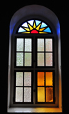 The Bottom, Saba: Sacred Heart Church - window - photo by M.Torres