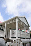 Windwardside, Saba: Hibiscus Cottage - Saban style porch - Park Lane - photo by M.Torres