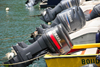 Gustavia, St. Barts / Saint-Barthlemy: Yamaha outboard engines - harbour scene - photo by M.Torres