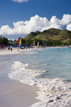 St. Martin - Orient Beach: Caribbean surf - photo by D.Smith