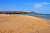 Baia di Chia, Domus de Maria municipality, Cagliari province, Sardinia / Sardegna / Sardigna: beach - view towards Cape Spartivento - photo by M.Torres