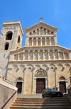 Cagliari, Sardinia / Sardegna / Sardigna: Cathedral of Saint Mary - piazza Palazzo - mother church of the Archdiocese of Cagliari - Cattedrale di Santa Maria di Castello - Duomo - quartiere Castello - photo by M.Torres