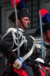 Cagliari, Sardinia / Sardegna / Sardigna: Feast of Sant'Efisio / Sagra di Sant'Efisio martire - mounted Carabiniere with sabre - photo by M.Torres