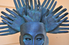 Olbia / Terranoa / Tarranoa, Olbia-Tempio province, Sardinia / Sardegna / Sardigna: modern art at the City Hall - head with a crown of hands - sculpture - photo by M.Torres