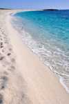 San Giovanni di Sinis, Oristano province, Sardinia / Sardegna / Sardigna: pure white sand beach on the Sinis peninsula - Mediterranean sea - photo by M.Torres