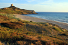 San Giovanni di Sinis, Oristano province, Sardinia / Sardegna / Sardigna: beach and San Giovanni tower - Tharros promontory - Sinis peninsula - photo by M.Torres
