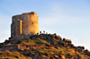 San Giovanni di Sinis, Oristano province, Sardinia / Sardegna / Sardigna: San Giovanni tower near the Tharros ruins - Sinis peninsula - photo by M.Torres