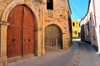 Gesturi, Medio Campidano province, Sardinia / Sardegna / Sardigna: gates in the old town - Centro storico - antico portone - photo by M.Torres