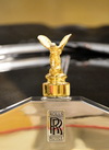 Riyadh, Saudi Arabia: kneeling Spirit of Ecstasy bonnet ornament on a Rolls-Royce Phantom IV, also called Emily, Silver Lady, or Flying Lady - King Abdul Aziz Memorial Hall - designed by Charles Robinson - Rolls-Royce RR emblem