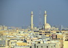 Dammam, Eastern Province, Saudi Arabia: King Fahad mosque and Damman skyline - photo by M.Torres