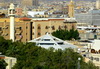 Dammam, Eastern Province, Saudi Arabia: Mosque of Mohammad Ibn Al-Qasim and Damman skyline - Prince Sultan Bin Abdulaziz Street - photo by M.Torres