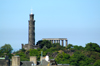 Scotland - Edinburgh: Calton Hill - Nelson's Monument tower and a replica of theParthenon are visible - photo by C.McEachern