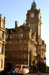 Scotland - Edinburgh: Exterior of the Balmoral Hotel - by architect W. Hamilton Beattie - Victorian and traditional Scottish baronial style - former North British Hotel - Princes Street - photo by C.McEachern