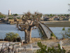 Sngal - Joal-Fadiouth: le village vue de la colline de cimetire - baobab - photographie par G.Frysinger