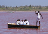 Senegal - Lake Retba or Lake Rose: going for a ride on the lake - photo by G.Frysinger