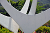 Mahe, Seychelles: Victoria - Bicentennial monument - the town was founded as Ltablissement du Roi in 1778 by Charles Routier de Romainville - artist Lorenzo Appiani - 5th of June ave. - photo by M.Torres