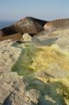 Sicily / Sicilia - Vulcano island - Aeolian islands: sulfur and fumes by the crater (photo by Juraj Kaman)