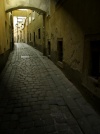 Slovakia / Slowakei - Bratislava: dark lane in the Old Town - photo by J.Kaman