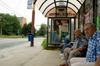 Slovakia - Central Slovakia / Stredoslovensk - Zilina: at the bus stop (photo by P.Gustafson)
