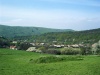 Slovakia - Slatinka nad Bebravou: view of the villange and the valley - Bnovce nad Bebravou District - Trencn Region (photo by Milos Bercik)