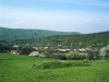 Slovakia - Slatinka nad Bebravou: view of the villange and the valley - Bnovce nad Bebravou District - Trencn Region (photo by Milos Bercik)