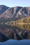 Slovenia - Mountains reflected in Bohinj Lake - photo by I.Middleton