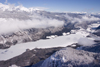 Slovenia - View of frozen Lake Bohinj from Vogel Mountain ski resort - photo by I.Middleton