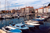 Slovenia - Piran: boats in the habour - view along Cankarjevo nabrezje - luka Piran - photo by M.Torres